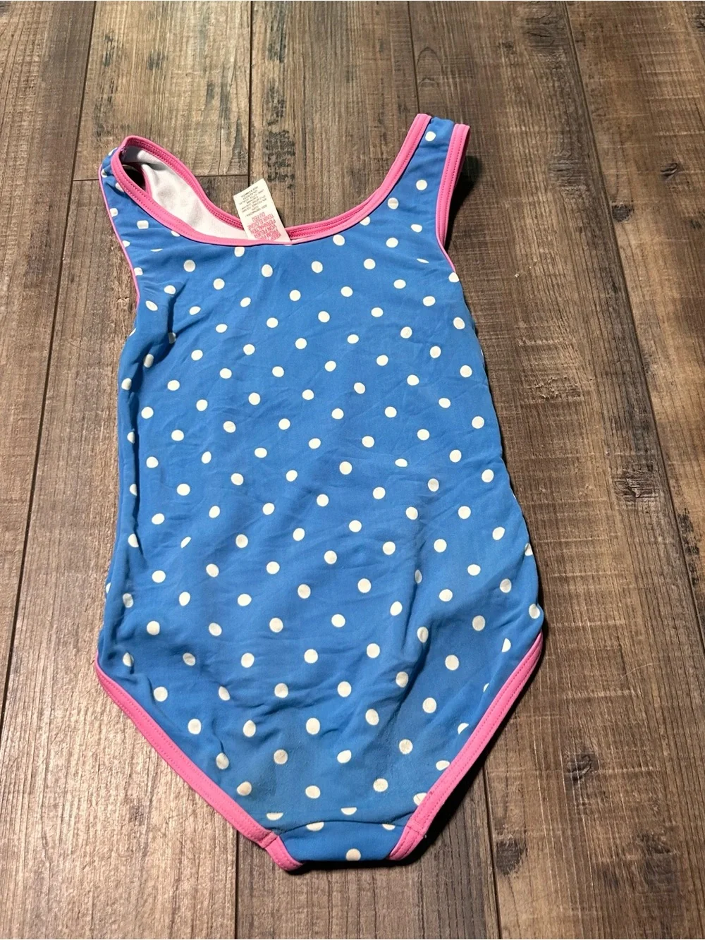 Mini Boden Girls One Piece Mermaid Polka Dot Swimsuit 6-7 Years Colorful
